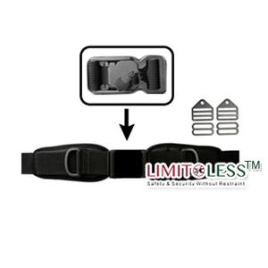 Dual Pull Seat Belt w 9" Pads XL Straps w 1.5" Buckle  - Each - L2P9EX