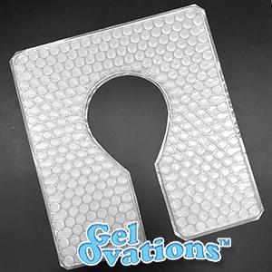 Shower Chair Dimensional Gel Open l 18"x20"x3/4" - Non Skid w/ Grip Strips - EACH SCDG1820