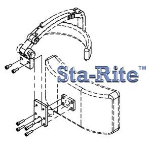 SR Forehead Stabilizer Mounting Bracket - 3/4"(19mm) Ball 4 Screw - Stealth - Kit - Each SRFSMBS