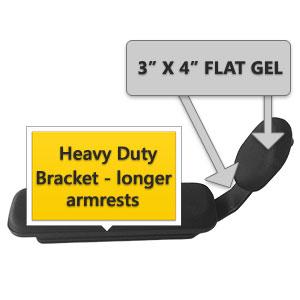 Universal Elbow Stop - LONG HEAVY DUTY Bracket and 3" x 4" FLAT GEL Pad -EACH  UESHDL341